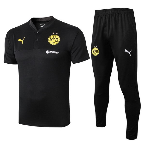 Polo Borussia Dortmund Conjunto Completo 2019/20 Negro Amarillo